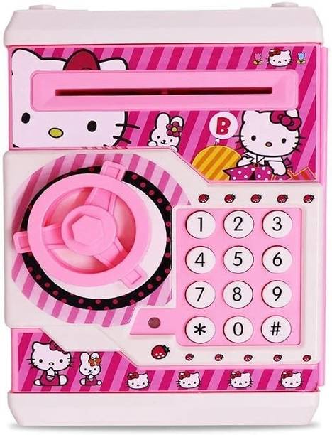 3 Jokers Money Safe ATM Kids with Electronic Lock Piggy Bank (Color may be vary) Coin Bank