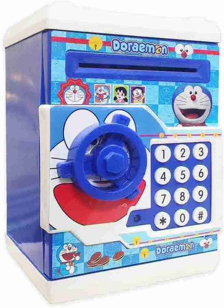 HK Toys Electronic Piggy Bank, Mini ATM Password Money Bank (Color May be vary) Coin Bank