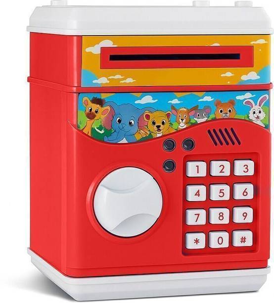 URBAN TOTS ATM Bank for Kids | Electronic Piggy Bank with Lights & Sounds Coin Bank