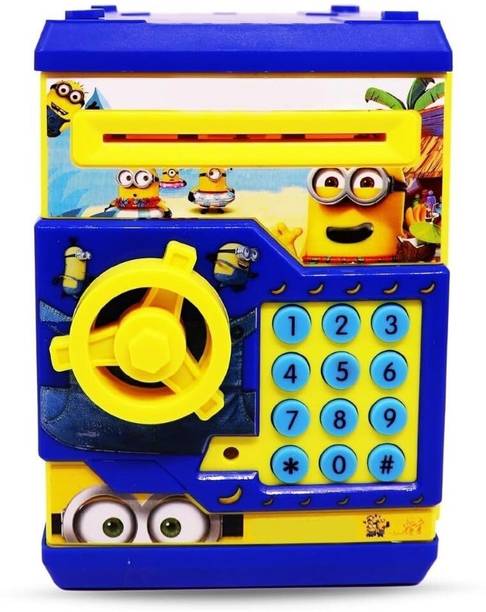 Kids Mandi Kids ATM Toy Piggy Bank in Cartoon Money Bank with Password Coin Bank