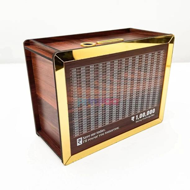 Sundhi Wooden Money Piggy Bank, Money Saving Box-059 Coin Bank