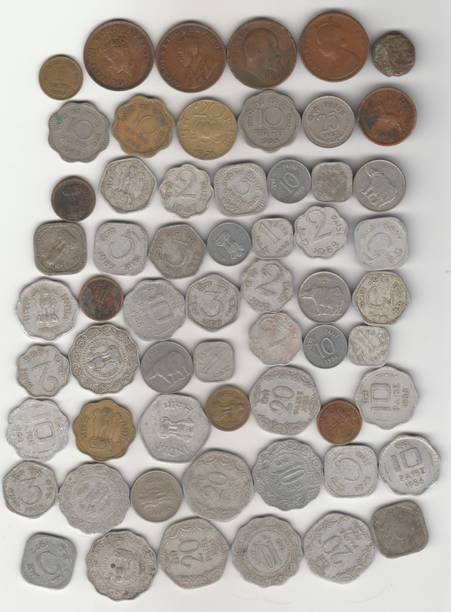 Sansuka 60 different Mughal Indian British Edward Victoria George Kings old coin