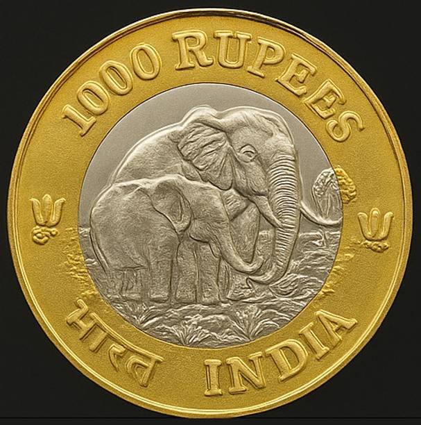 newway 1000 Rupees 2025 Elephants, India old Rare to Find Ancient Coin Collection