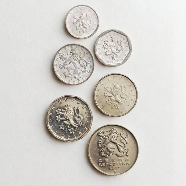 SHUBHCOINS 6 Different World Coin (Czech) Very Fine Condition Very Collectable for Students Medieval Coin Collection