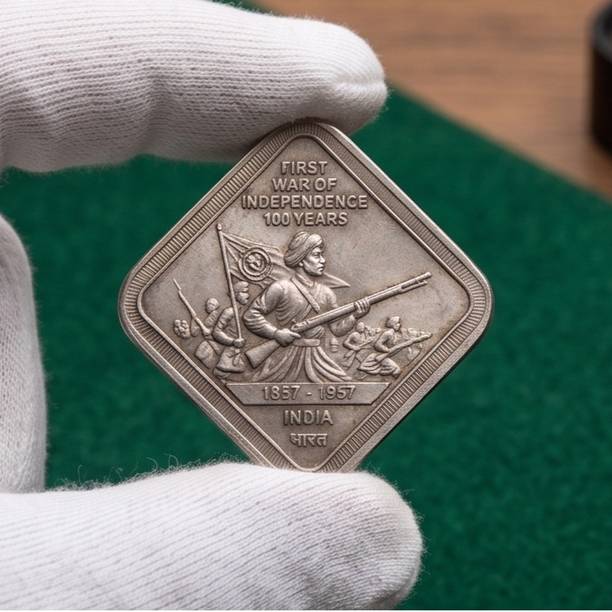 ValueHub India 5 Rupees 1857-1957 First War of Independence Rare Coin Medieval Coin Collection