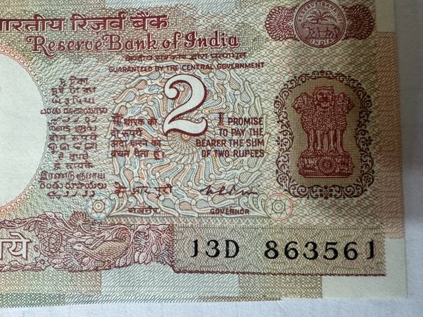 PPEcoins Rare Satellite Issue of 2 Rs old Indian note by K.R. Puri Medieval Coin Collection