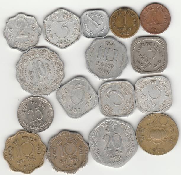 Sansuka 16 different India old coins Coin Collection for School project works Modern Coin Collection