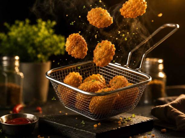 Y MOX Stainless Steel Deep Fryer Basket with Handle Deep Frying Basket