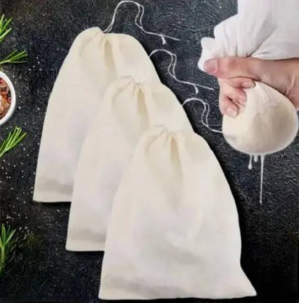 JINEESO Unbleached Organic Cotton Cheesecloth, Food Strainer Colander-3 PCS Strainer