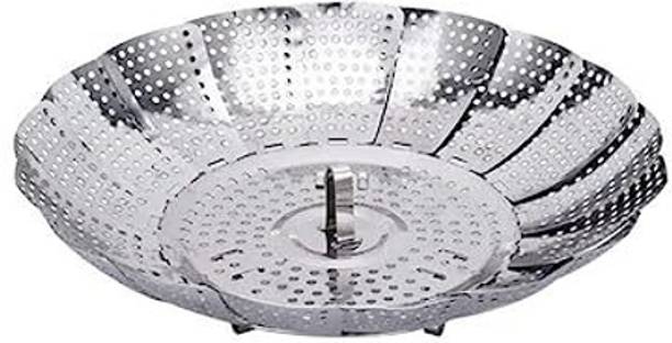 HASMUN Vegetable Steamer Basket for Veggie Fish Food,Adjustable Size to Fit Various Pot Steel Steamer