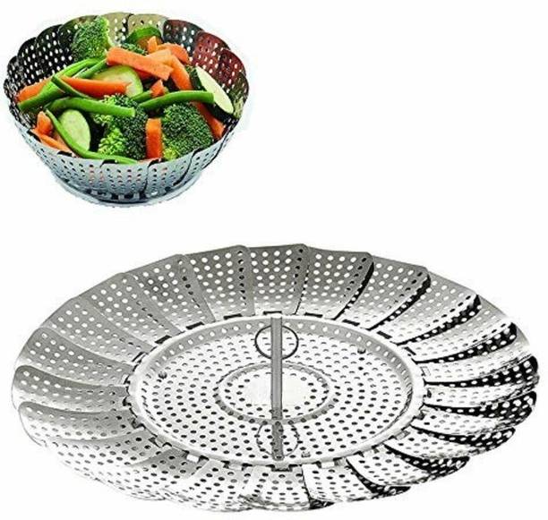 Prachi Stainless Steel Vegetable Steamer Basket/Insert for Pots, Pans, Crock Pots Steel Steamer