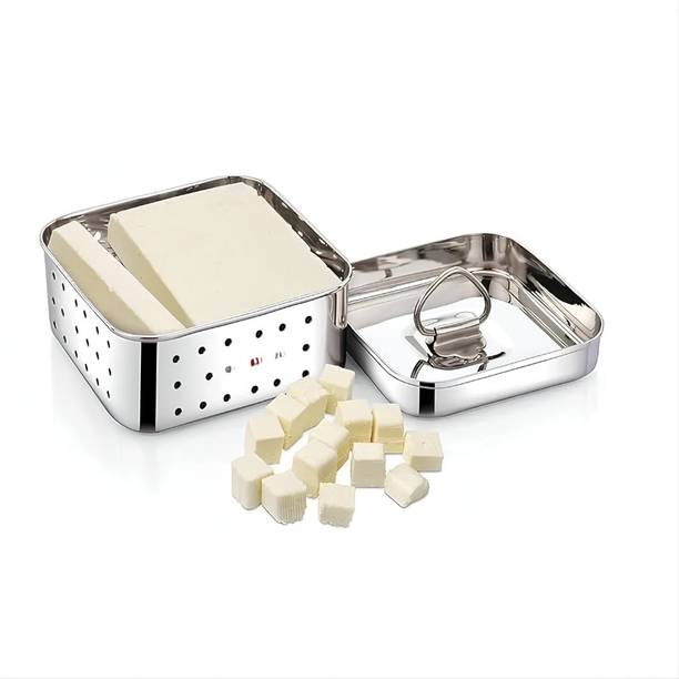 स्टीलोफी Stainless Steel Paneer Maker Mould | Tofu Maker With Press Lid And Separator स्ट्रेनर