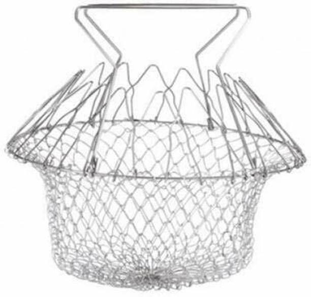 MAHI ENTERPRISE Chef Foldable Steam Basket Collapsible Deep Frying Basket