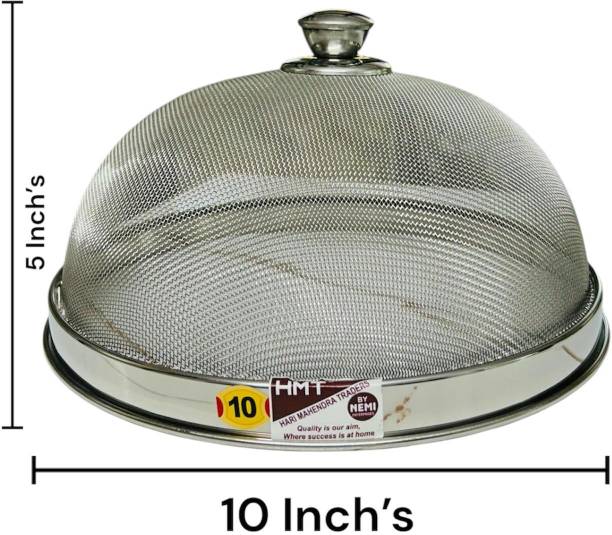 nemi Stainless Steel Net Dish Cover Multipurpose Mesh Dome Food Cover 10 inch Lid Sieve
