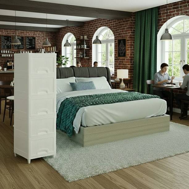 VISEMAN multi layer Drawer Cabinet with Balanced Weight Distribution PP Collapsible Wardrobe