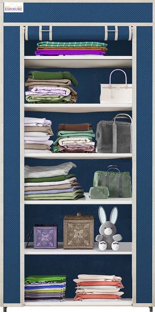 EXPOSURE Blue-6L-WARDROBE Carbon Steel Collapsible Wardrobe