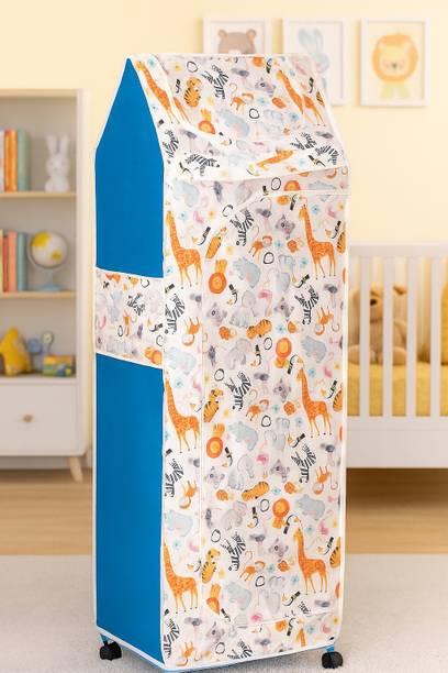 DIEKUCHE 1 Door 6 Shelf Open Plastic Kids Wardrobe Almirah PP Collapsible Wardrobe