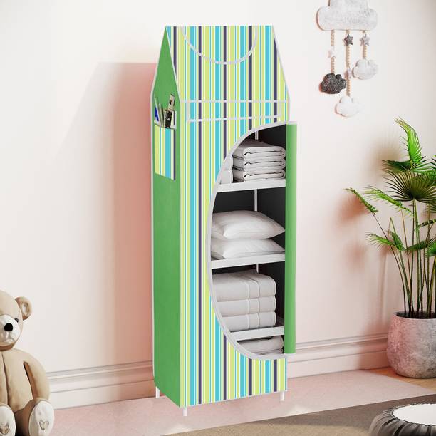 TRESCHIK Baby 5 Shelve Unbreakable Material PVC Collapsible Wardrobe PVC Collapsible Wardrobe
