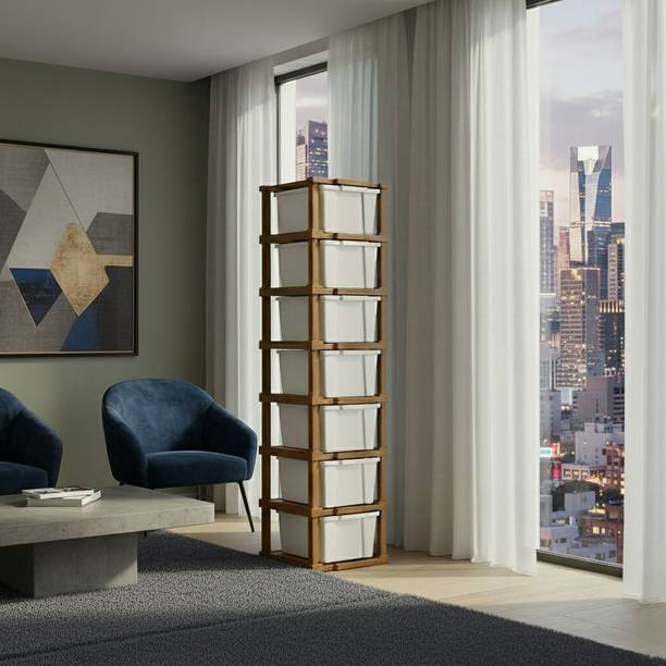 MAXTID Multi Layer Cabinet Suitable for Files, Clothes & Accessories PP Collapsible Wardrobe