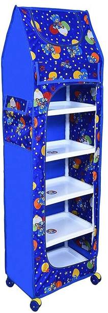 Prizam Baby 6 Shelve Unbreakable Material PVC Collapsible Wardrobe PP Collapsible Wardrobe