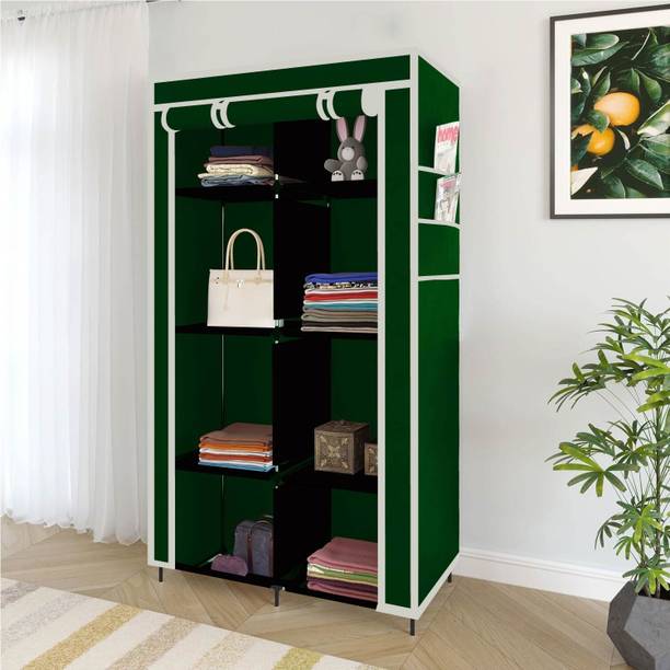 GTC Closet for Clothes Almira, 8 Shelves, 1 Side Pocket PP Collapsible Wardrobe