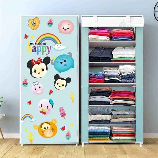 CMerchants 6L CARTOON PREMIUM PRINT PP Collapsible Wardrobe