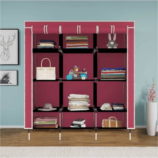 Continental Continental Maroon PP Collapsible Wardrobe