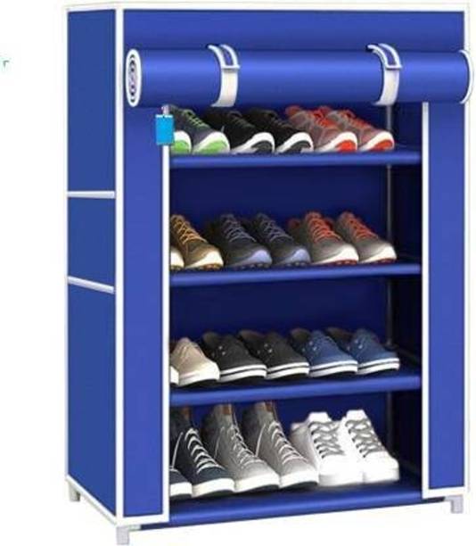 ZENVEXYO 4-Tier Adjustable Cloth Storage Organizer Heavy Duty Plastic Micro Fiber Collapsible Wardrobe