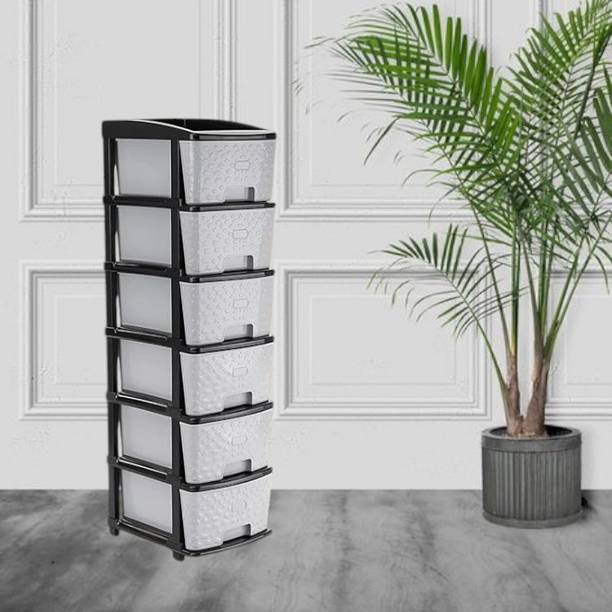 HUMBLE KART 6 XL Plastic Multipurpose Storage Modular Drawer PP Collapsible Wardrobe