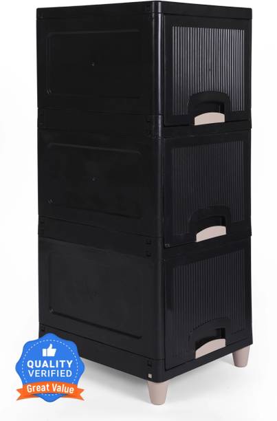ASHLAS 3 Chest of Drawers : Versatile Drawer Storage Organizer & Organisers Storage Box PP Collapsible Wardrobe