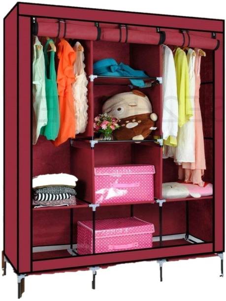 vipash 6+2 Portable Wardrobe for Storage PVC Collapsible Wardrobe