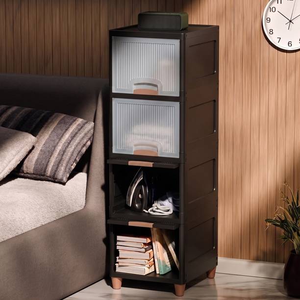 HEGZI Almirah for Clothes Cupboard Clothes Plastic Almirah, Foldable Wardrobe PVC Collapsible Wardrobe