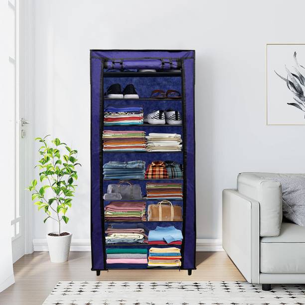 MEZIRE Compact 9 Layer COLLAPSIBLE CLOTH/SHOE/KIDS CLOTH ORGANISER FOR HOME PP Collapsible Wardrobe