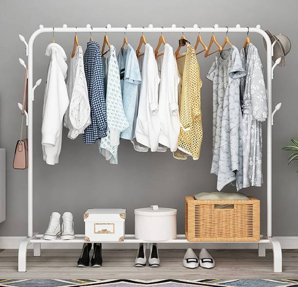 Sasimo 1 Door 2 Shelf Open Coat clothes hanger stand PP PC Collapsible Wardrobe