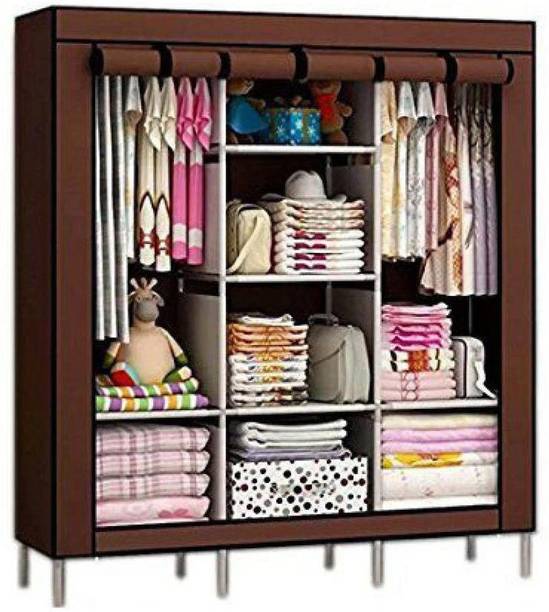 vipash 6+2 Portable for Storage for home decore Carbon Steel Collapsible Wardrobe