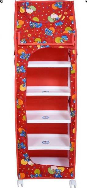 Seshekhu Baby 6 Shelve Unbreakable Material PVC Carbon Steel Collapsible Wardrobe