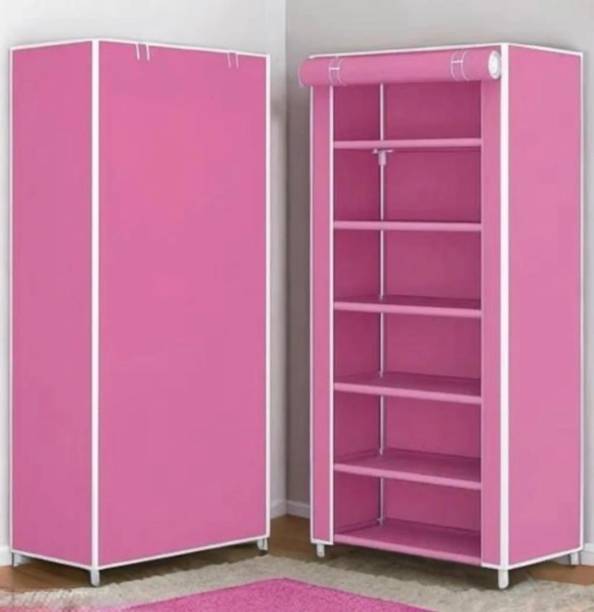 Shoefy Collapsible Wardrobe 6 Shelves Storage Clothes & shoes Storage Micro Fiber Collapsible Wardrobe