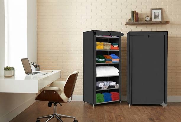 S . K Store Carbon Steel Collapsible Wardrobe
