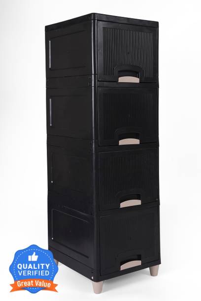 ASHLAS 4 Chest of Drawers : Versatile Drawer Storage Organizer & Organisers Storage Box PP Collapsible Wardrobe