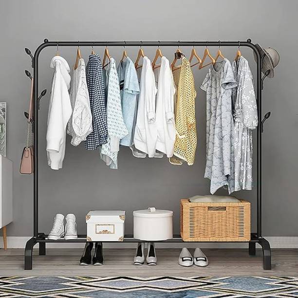 Heaterix Steel Floor Cloth Dryer Stand Freestanding Garment Organizer for Clothes, Shoes & Bags
