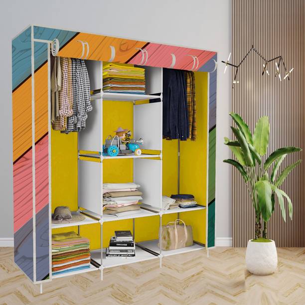 INSIDE STYLE folding almirah, folding wardrobe, portable almirah, clothes almirah, Carbon Steel Collapsible Wardrobe