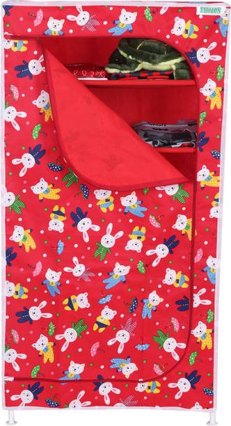 FLIPZON Baby 6 Shelve Fabric Wardrobe PP Collapsible Wardrobe