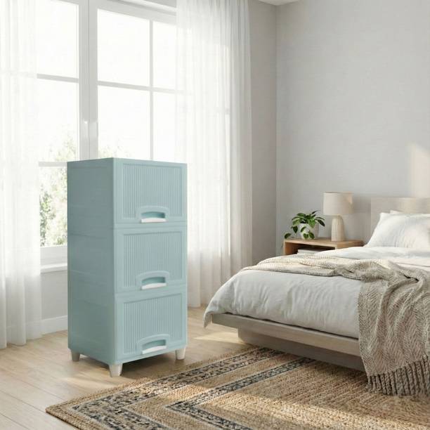 VISEMAN Multi layer Storage Cabinet for Compact Homes and Flats PP Collapsible Wardrobe