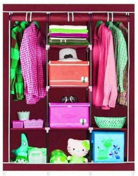 vipash 8 Layer Collapsible Portable Foldable Wardrobe Storage Organizer Shelves Carbon Steel Collapsible Wardrobe