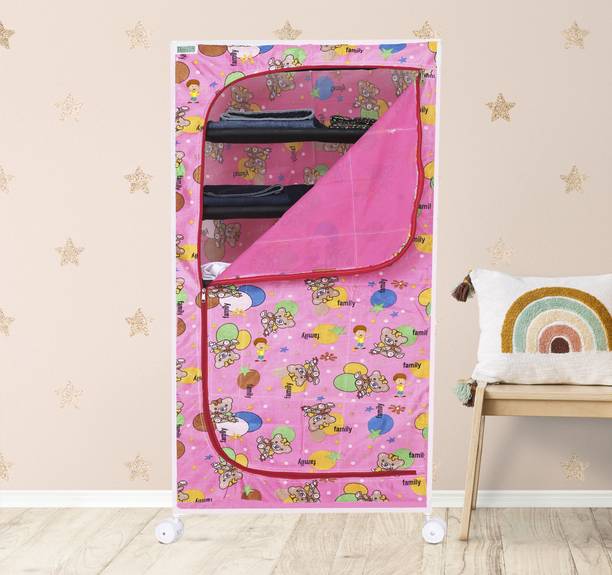 FLIPZON Baby 6 Shelve Fabric PP Collapsible Wardrobe