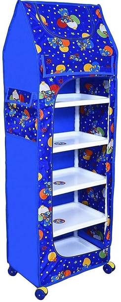 YouCopia 1 Door 6 Shelf Fabric Plastic 2025 PVC Collapsible Wardrobe