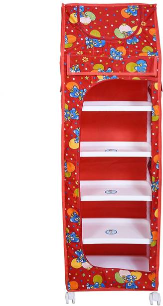 Pali 1-Door 6-Shelf Plastic kids Collapsible Cupboard PVC Collapsible Wardrobe