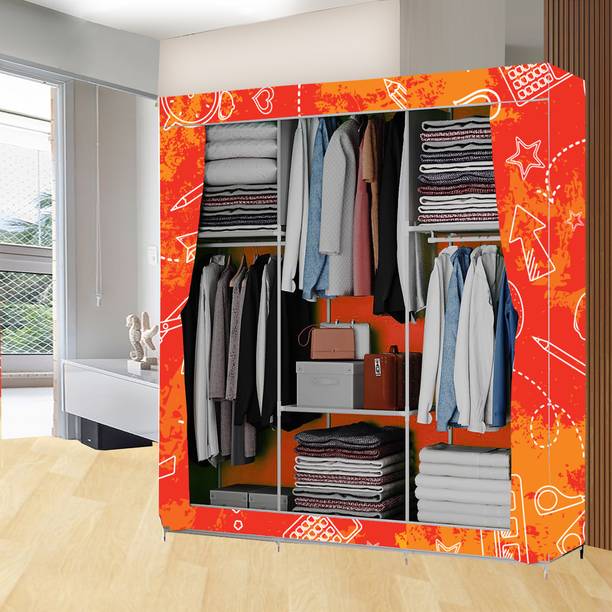 SPIRITED 6 Layer India's 1st Digital Print Carbon Steel Collapsible Wardrobe