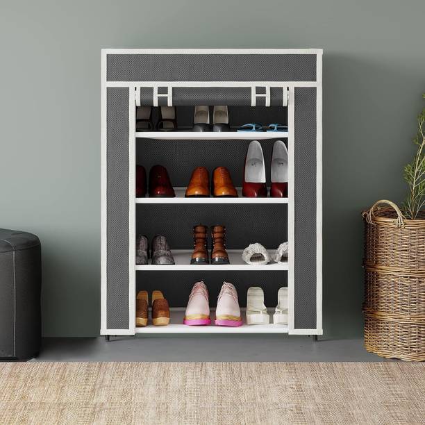 Greeno 4 Layer Shoe Rack Stand for Home Portable Storage Organizer Plastic Shoe Stand