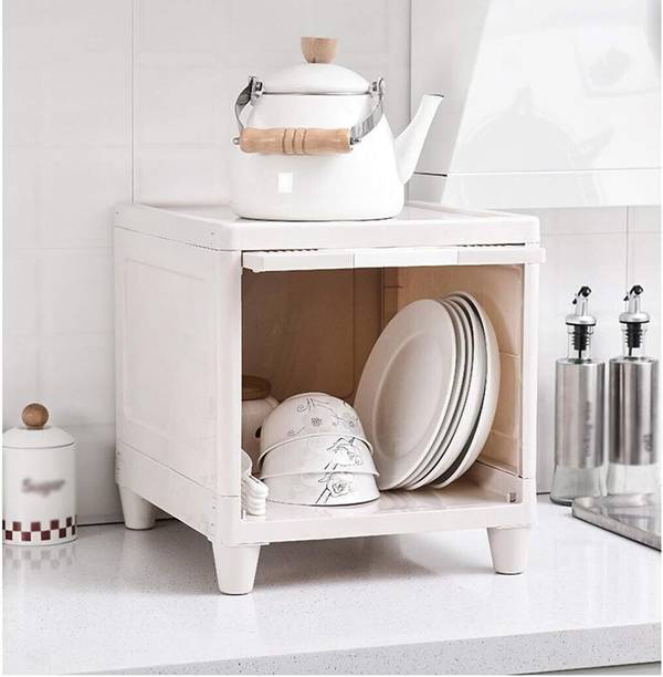 Evrum 1-Shelf Plastic Collapsible Cupboard PC Collapsible Wardrobe